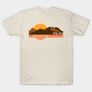 Retro Big Sky Montana 70s Style Tourist Souvenir T-Shirt